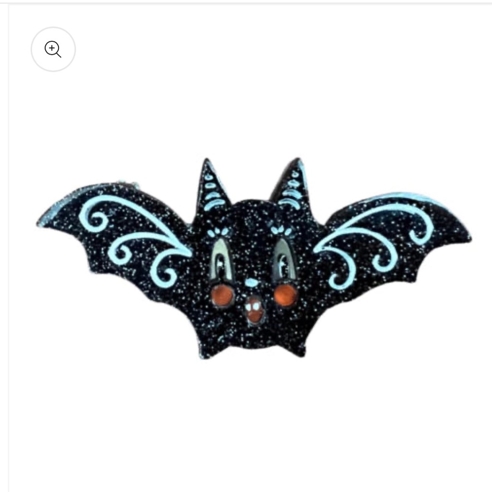 Lipstick & Chrome x Johanna Parker "Batty” Glitter Hair Clip Halloween